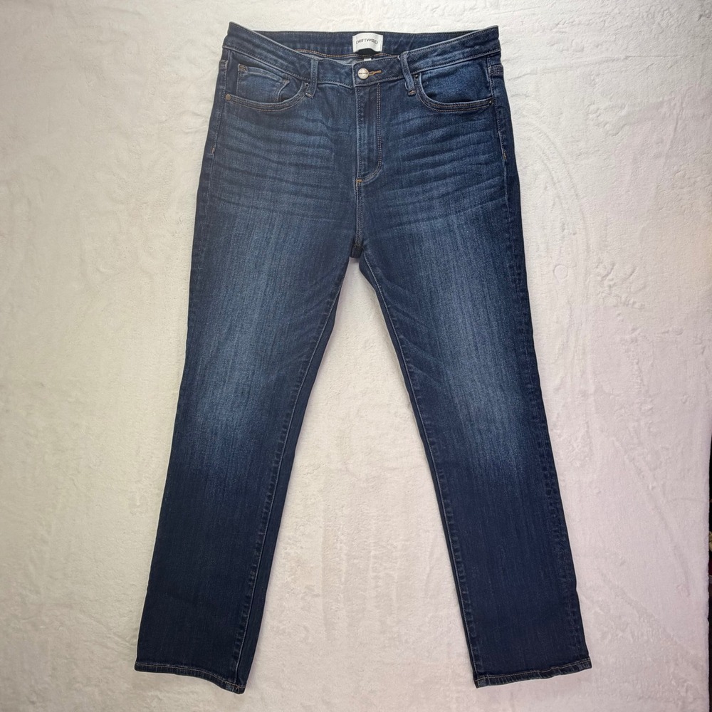 Driftwood Audrey Straight Leg Jeans Dark Wash Blue Womens 31x29